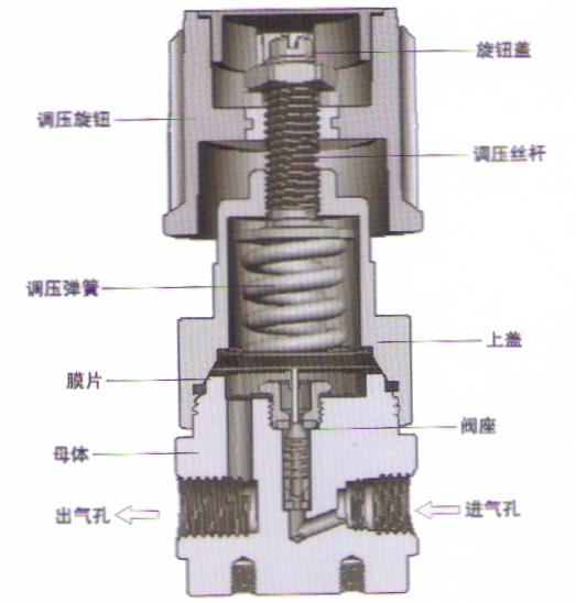 進(jìn)口不銹鋼中等流量減壓器結(jié)構(gòu)圖